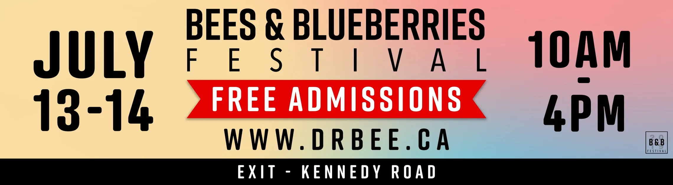Lougheed Highway Billboard, Bees & Blueberries Festival
